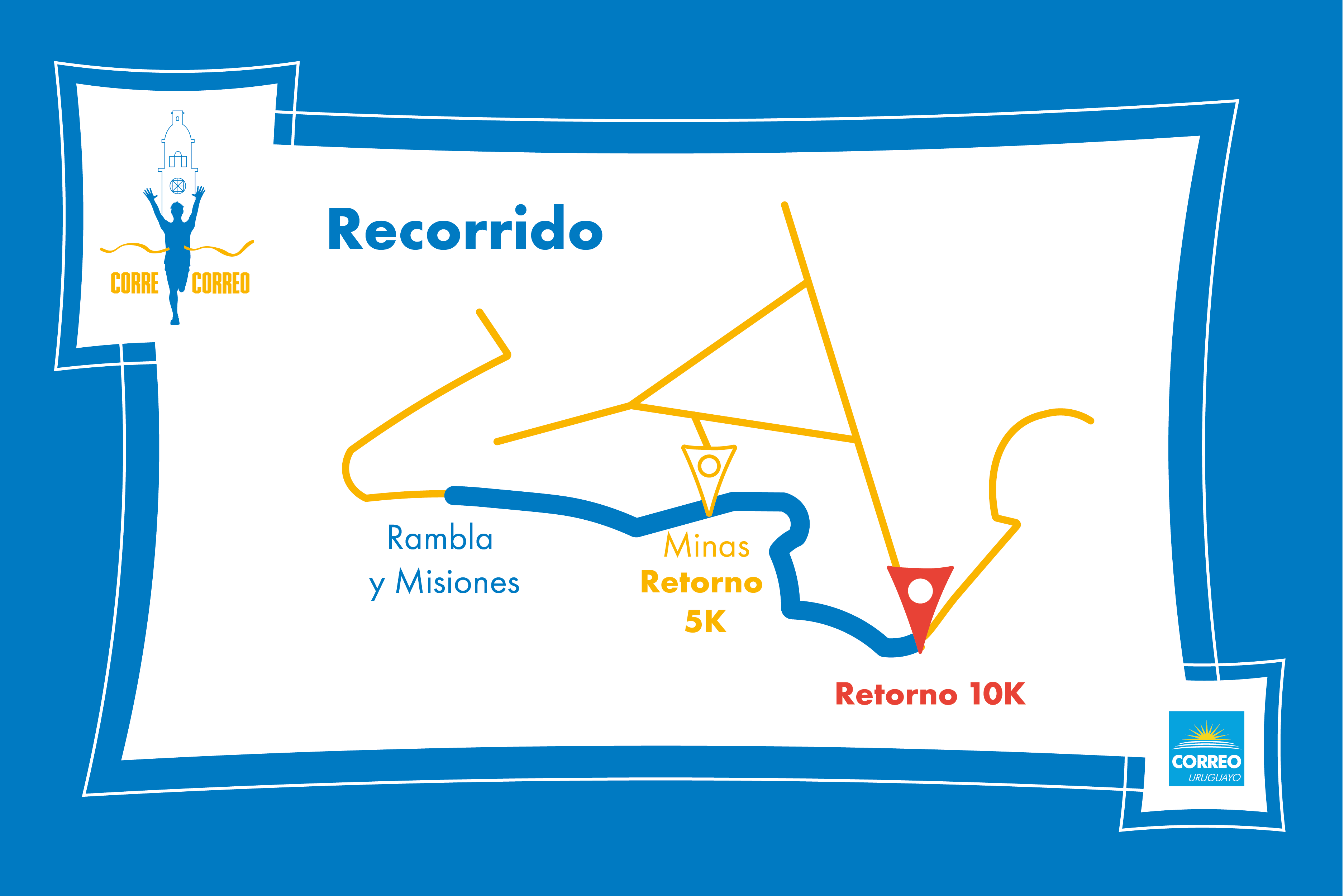 Mapa de recorrido de Corre Correo 2025