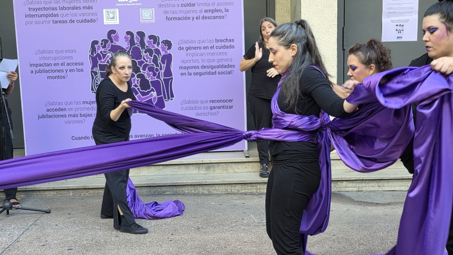 En el marco del Mes de las Mujeres, el Banco de Presión Social (BPS), realizó una actividad con el fin de concientizar sobre los derechos de seguridad social de las mujeres.
