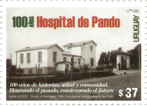Sello conmemorativo 100 Años Hospital de Pando