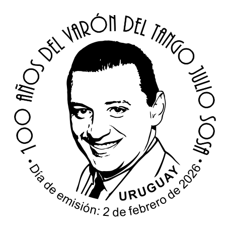 Matasellos primer día de emisión por los 100 Años Nacimiento de Julio Sosa