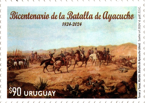 Sello conmemorativo Bicentenario de la Batalla de Ayacucho